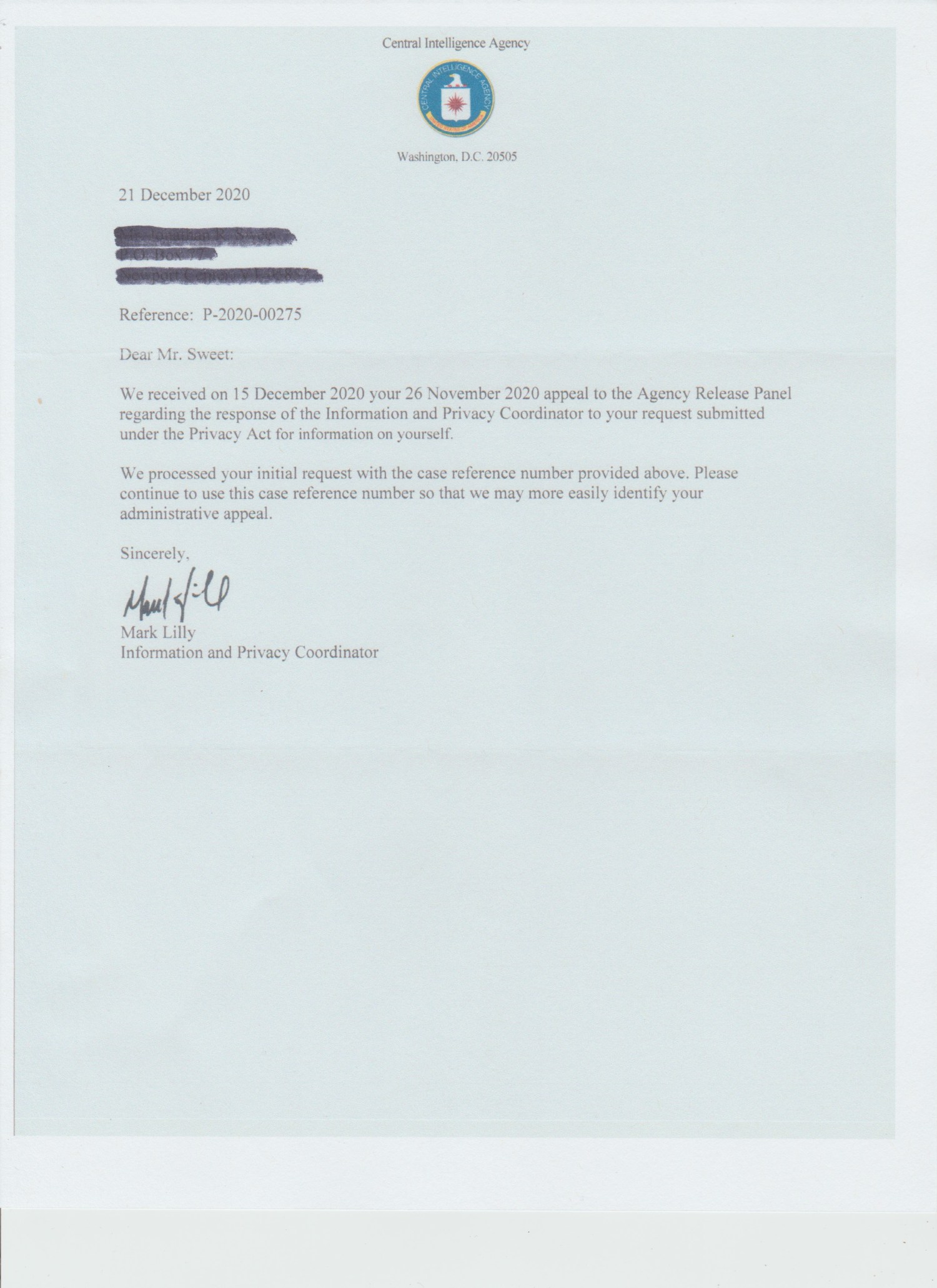 Second Request Appeal – MORMON MONARCH